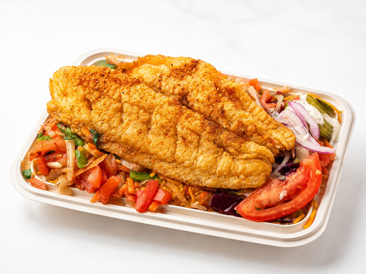 Fish over Rice.
