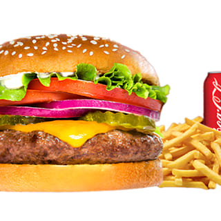 Burger+Fries+ Soda Combo
