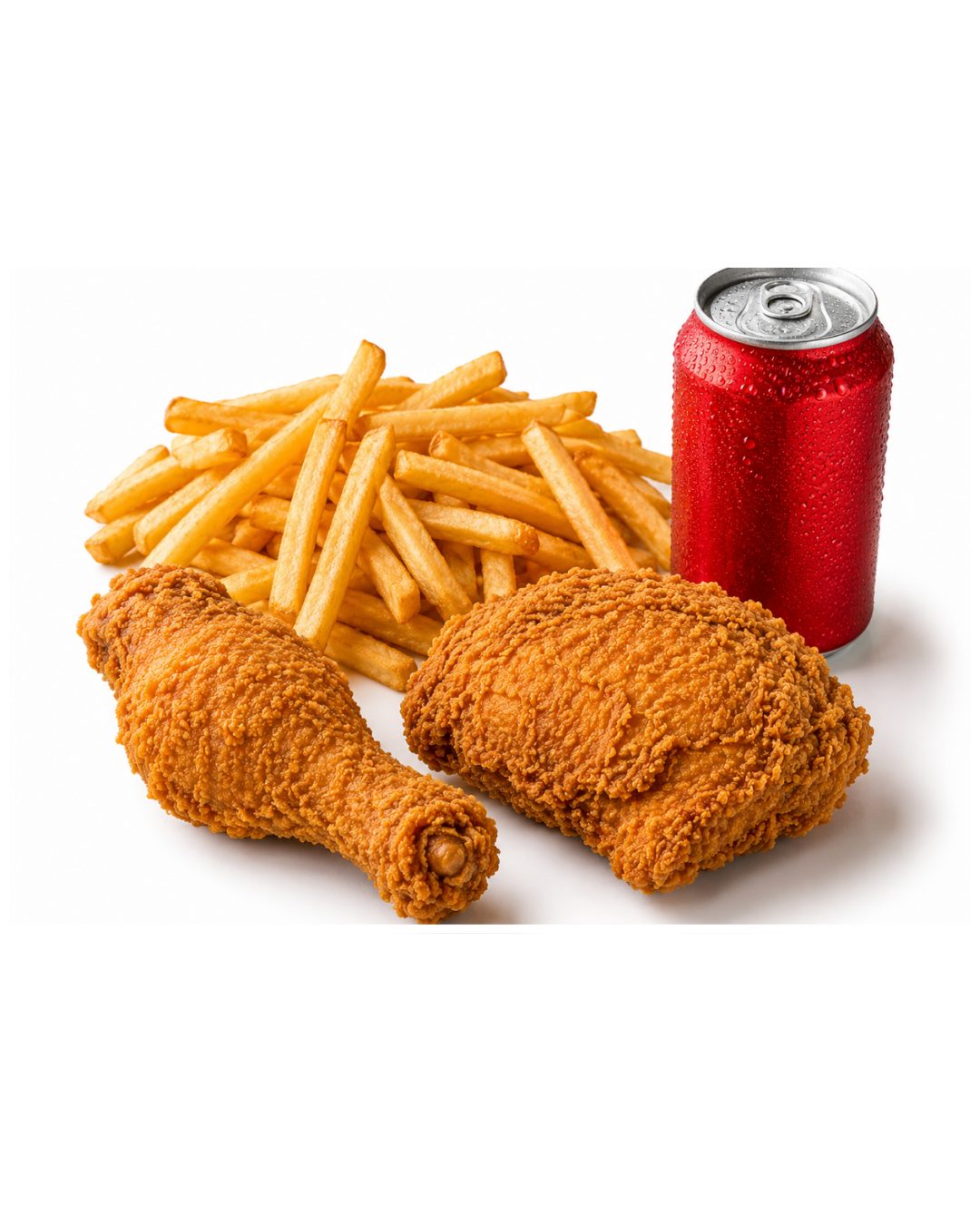 3 Pc Chicken + Fries + Soda Combo.