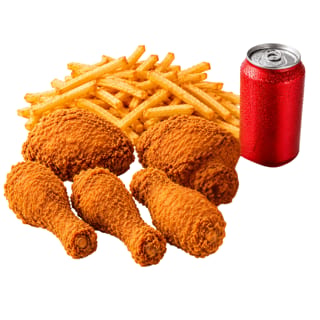 5 Pc Chicken + Fries + Soda
