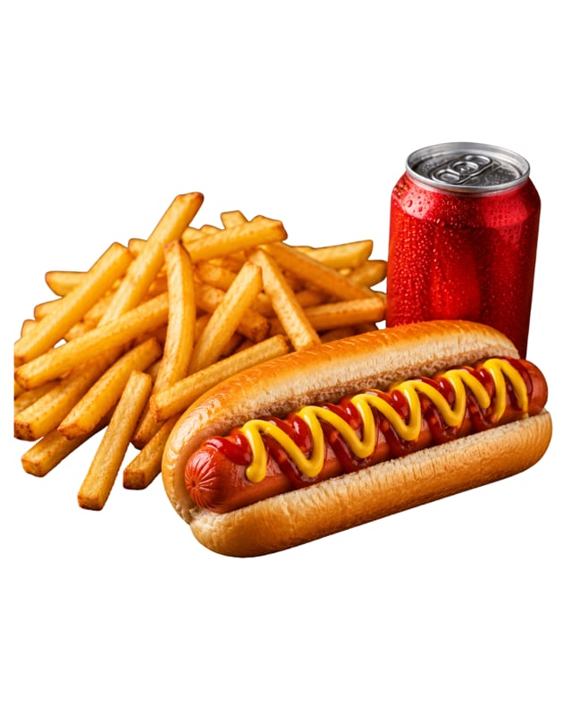 Hot Dog + Fries + Soda.