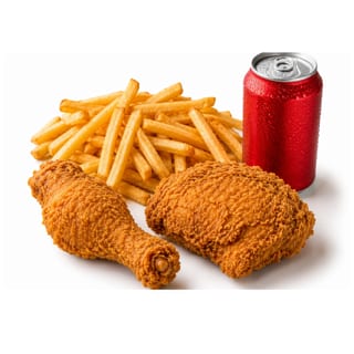 2 Pc Chicken + Fries + Soda