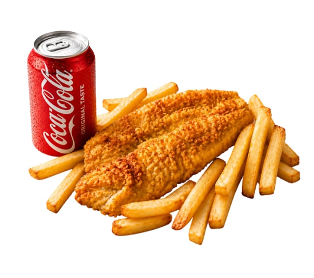 Fish & Chips + Soda.